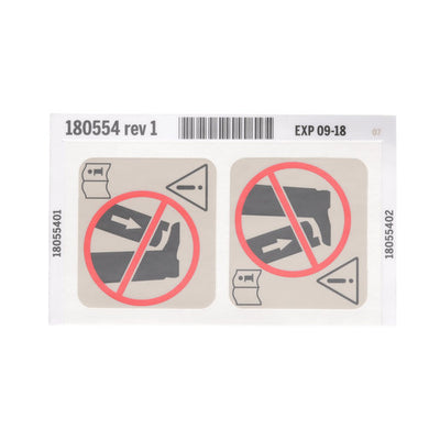 Hillrom Label, Foot Pinch Caution - 180554