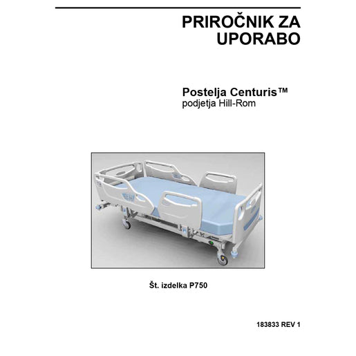 Hillrom User Manual, Centuris, Slov - 183833