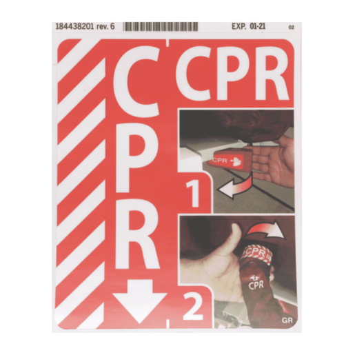 Hillrom Label, CPR Instructions, German - 184438201