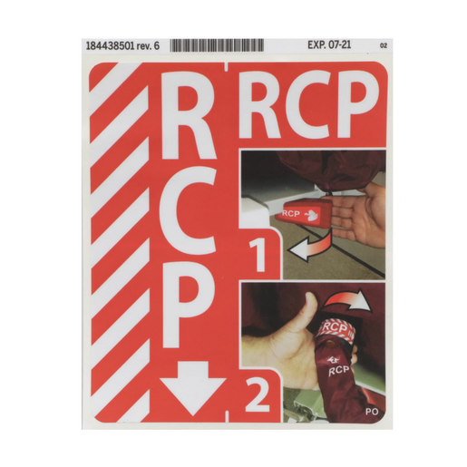 Hillrom Label, CPR Instructions, Polish - 184438501