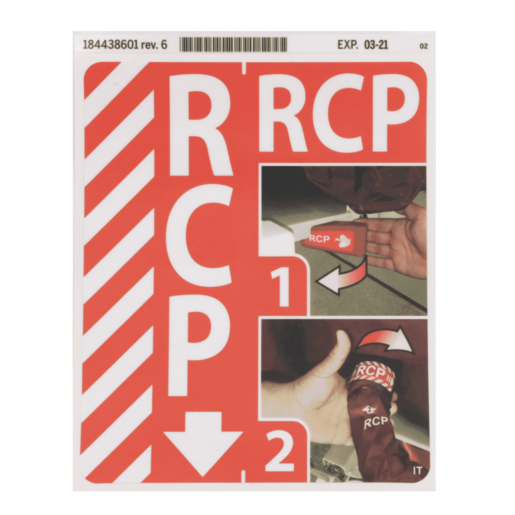 Hillrom Label, CPR Instructions, Italian - 184438601