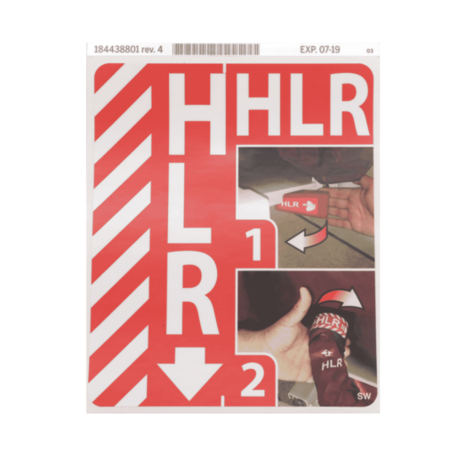 Hillrom Label, CPR Instructions, Swedish - 184438801