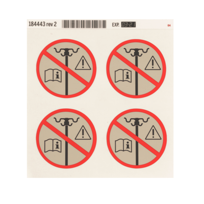 Hillrom Label, no IV Pole - 184443