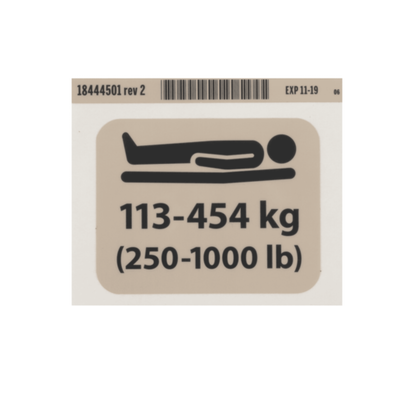 Hillrom Label, Mpw/Spl LH - 18444501