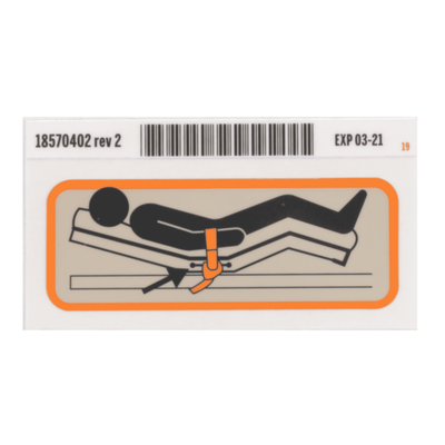 Hillrom Label, Restraint, Wrist, RH - 18570402