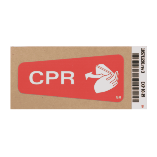 Hillrom Label, CPR Handle, German - 185711201