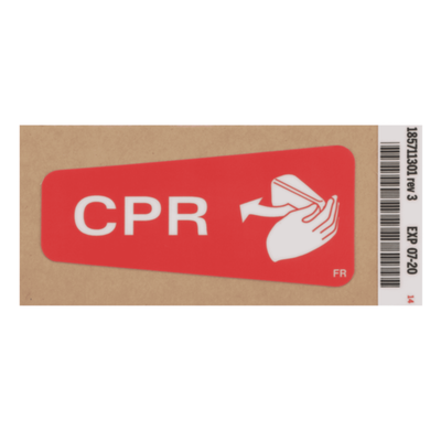 Hillrom Label, CPR Handle, French - 185711301