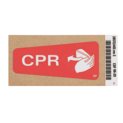 Hillrom Label, CPR Handle, Spanish - 185711401