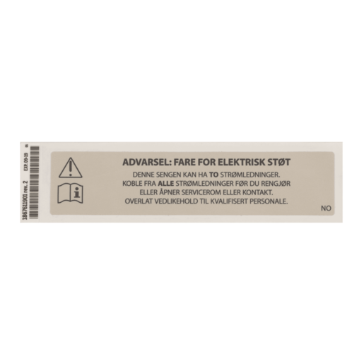 Hillrom Label, Unplug Warning, no - 1867611901