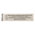 Hillrom Label, Unplug Warning, Patient LH - 1867612501