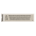 Hillrom Label, Unplug Warning, Spanish - 186761401