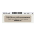 Hillrom Label, Patent - 186766