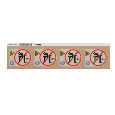 Hillrom Label, Body Crush Warning - 186768
