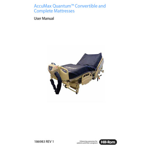 Hillrom User Manual, Accumax Convertible, Complet - 186983