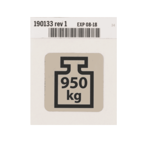 Hillrom Label, Max Bed Weight w/Swl - 190133