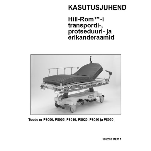 Hillrom User Manual, Trnspt Stretch, Estonia - 192263
