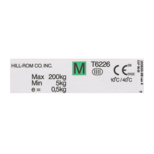 Hillrom Label, English Scale for Older Beds - 193630-09