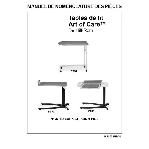 Hillrom  Service Manual, Art of Care Obt, French Canadian - 194103