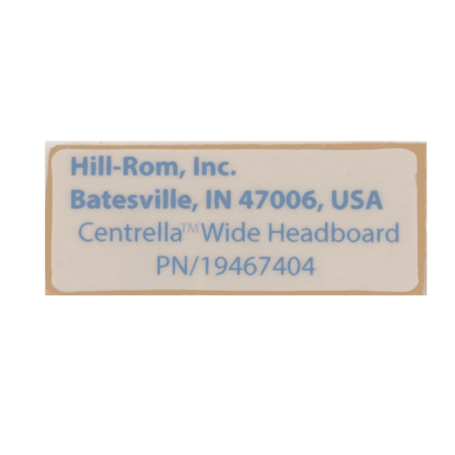 Hillrom Label, Hb Id, Wide - 19467404
