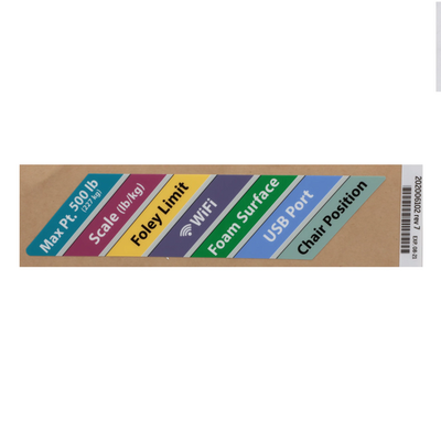 Hillrom Label, FT. Foam, USB-Chair, English - 202006102