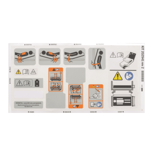 Hillrom Label Kit, 2mil Common - 202941