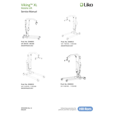 Hillrom Service Manual, Viking XL - 3EN350401