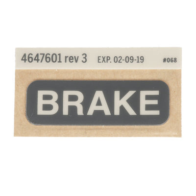 Hillrom Label, Brake Pedal - 4647601