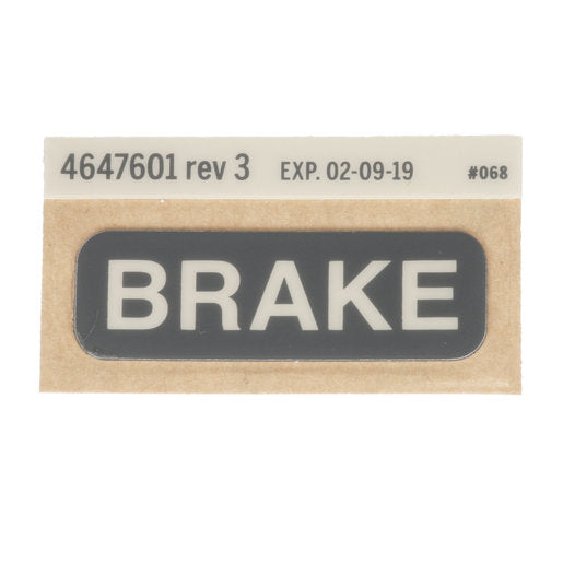 Hillrom Label, Brake Pedal - 4647601