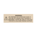 Hillrom Label, TotalCare, Trpz Caution, English - 49484101