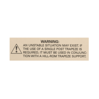 Hillrom Label, TotalCare, Trpz Caution, English - 49484101