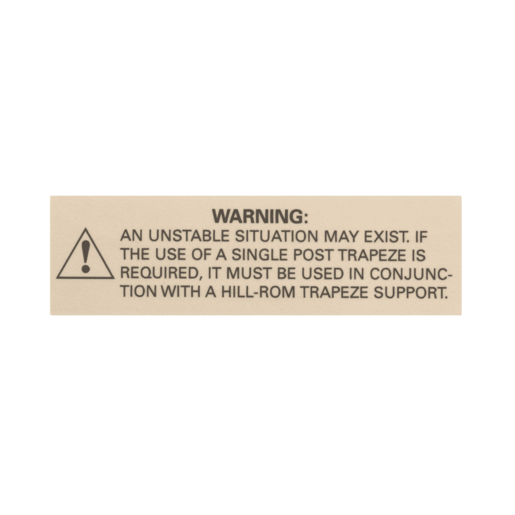 Hillrom Label, TotalCare, Trpz Caution, English - 49484101