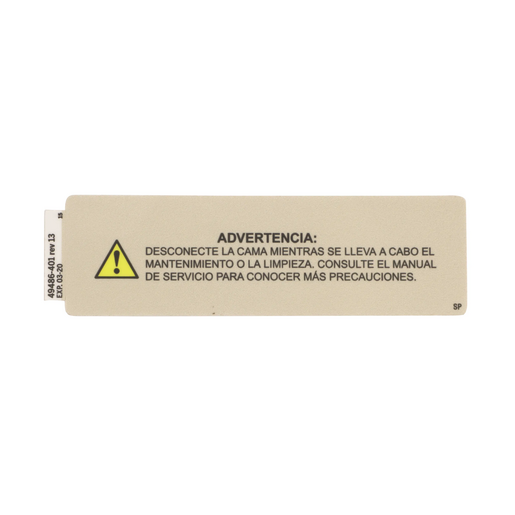 Hillrom Label, TotalCare, Ground Caution, Russian - 494861401