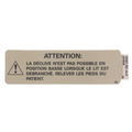 Hillrom Label, Emerg Trend Warning, French - 49487301