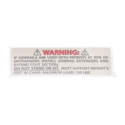 Hillrom Label, TotalCare, Stnd/Sit Caution, English - 49491101