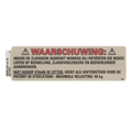 Hillrom Label, TotalCare, Stnd/Sit Caution, Dutch - 49491701