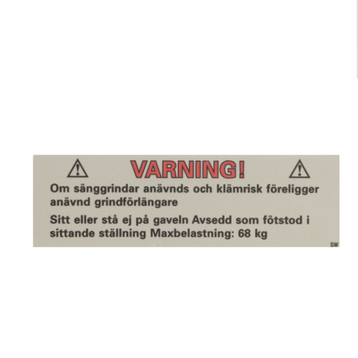 Hillrom Label, TotalCare, Stnd/Sit Caution, Swedish - 49491801