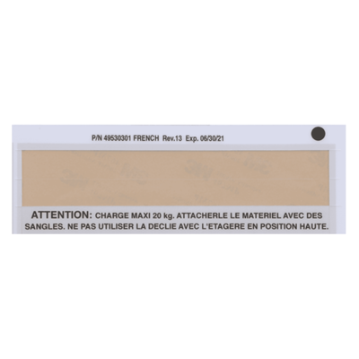 Hillrom Label, TotalCare, Max Load, French - 49530301