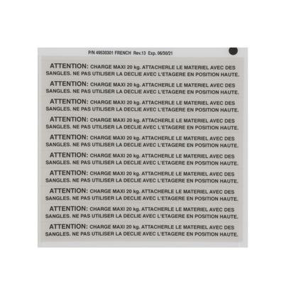 Hillrom Label, TotalCare, Max Load, Portuguese - 49530501