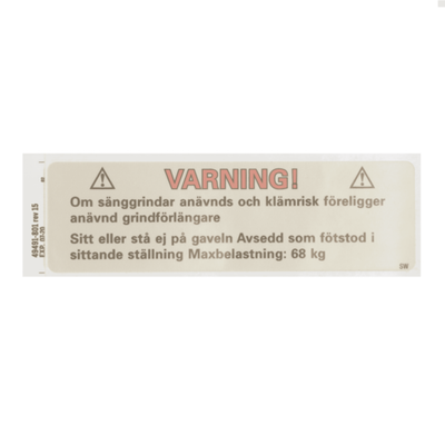 Hillrom Label, TotalCare, Max Load, Swedish - 49530801