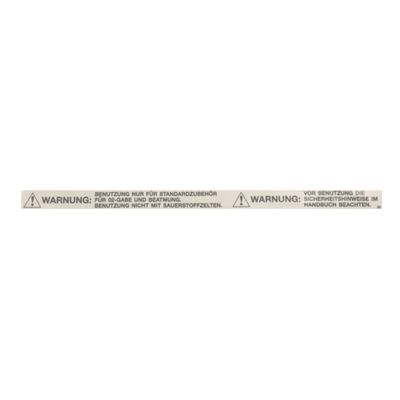 Hillrom Label, TotalCare, S/Rl Warning, German - 65049202