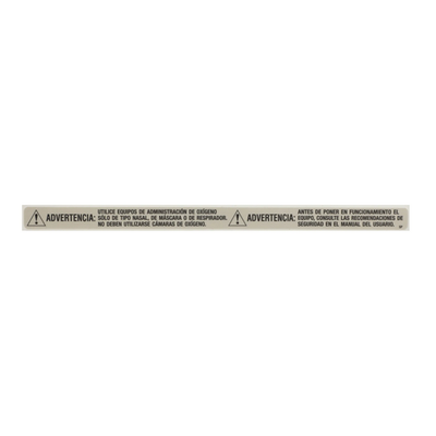 Hillrom Label, TotalCare, S/Rl Warning, Spanish - 65049402