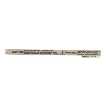 Hillrom Label, TotalCare, S/Rl Warning, Italian - 65049602