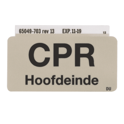 Hillrom Label, TotalCare, CPR Board, Dutch - 65049703