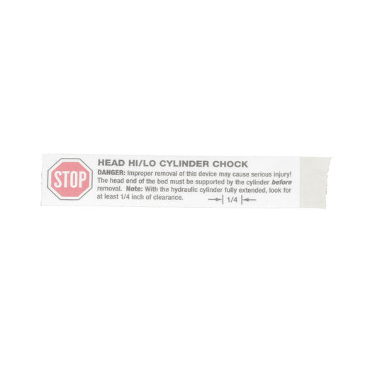 Hillrom Label, Warn, High/Low Head Cylinder Safety - 6561501