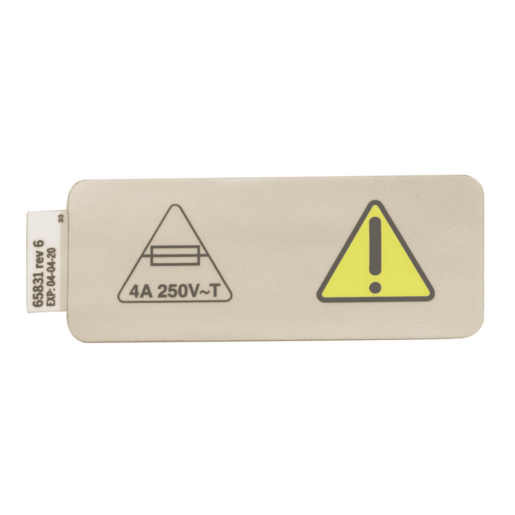 Hillrom Label, Power Inlet - 65831