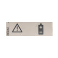 Hillrom Label, Battery Warning - 66870