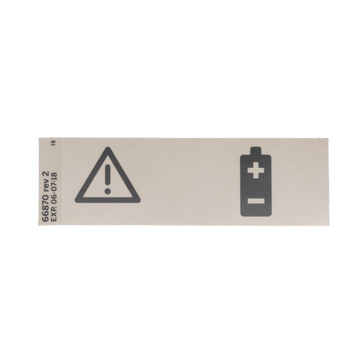 Hillrom Label, Battery Warning - 66870