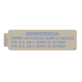 Hillrom Label, Fuse, 120V Bed, Spanish - 69347401