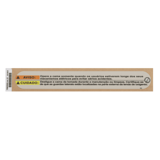 Hillrom Label, Warning, Non Scale, Portuguese - 70825501