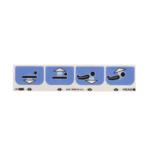 Hillrom Label Kit, Foot Control, LH - 7089802